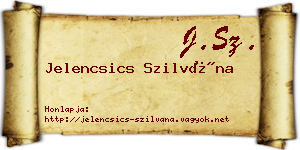 Jelencsics Szilvána névjegykártya